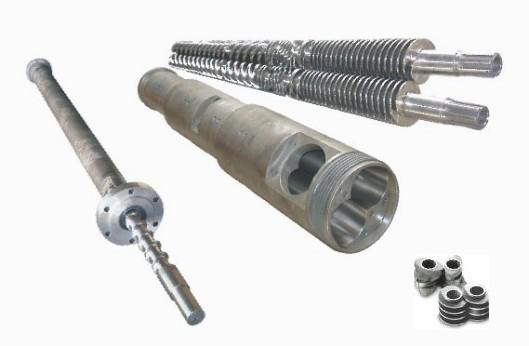 Extruder screws and barrels